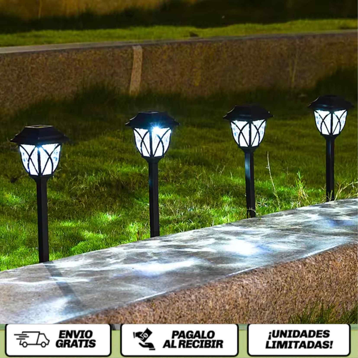 GardenGlow™ | Lámparas Solares Decorativas e Impermeables (2 Unidades)