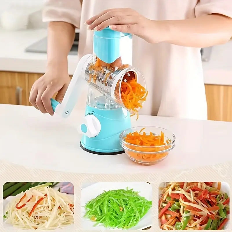 Rallador de Tambor Premium 3 en 1: ¡Magia para tu cocina!