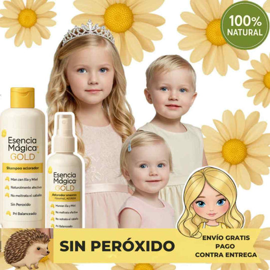 LuzMiel™ | Gotas Naturales de Brillo y Suavidad Doradas