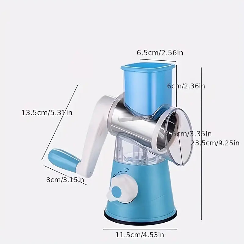 Rallador de Tambor Premium 3 en 1: ¡Magia para tu cocina!