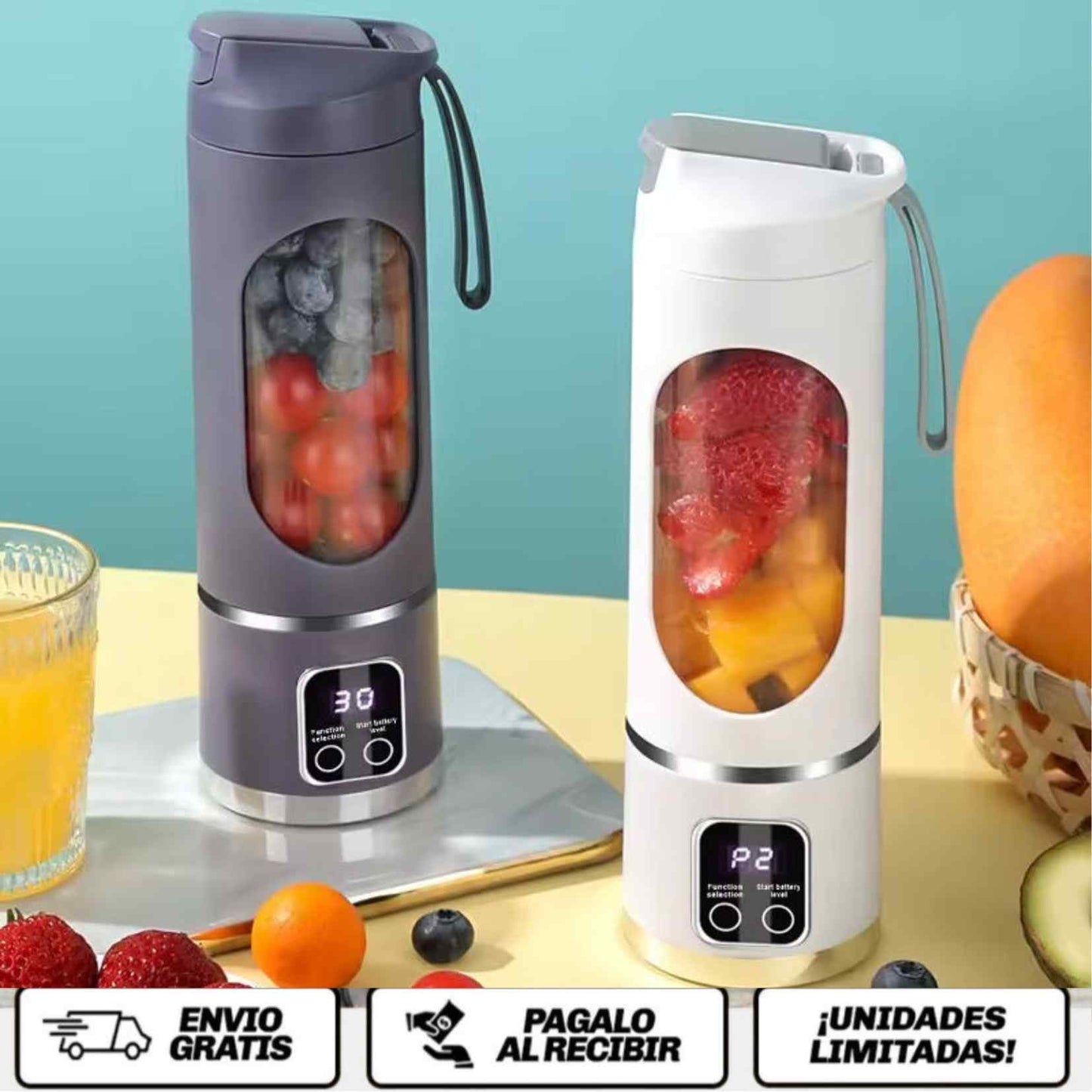 JuiceGo™ Portable Blender - Tu jugo fresco, donde sea. Potencia inalámbrica, sabor sin límites
