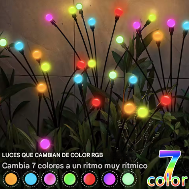 Luciérnagas Solares - 2 Estacas con 10 LEDs cada una