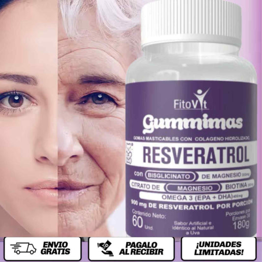 ResveraGlow™ Gummies - El poder del resveratrol y el colágeno que cuidan tu piel, tu corazón y tu energía