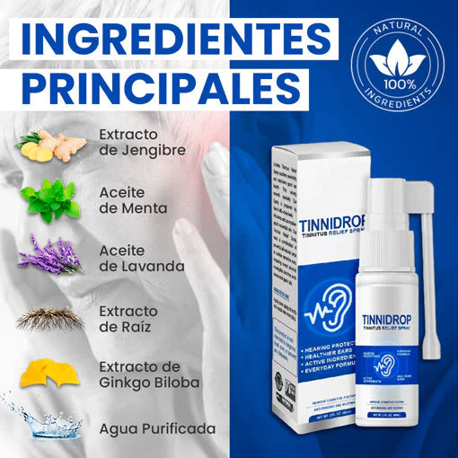 Tinnidrop - Spray de Limpieza Avanzada para Oídos Sin Riesgos