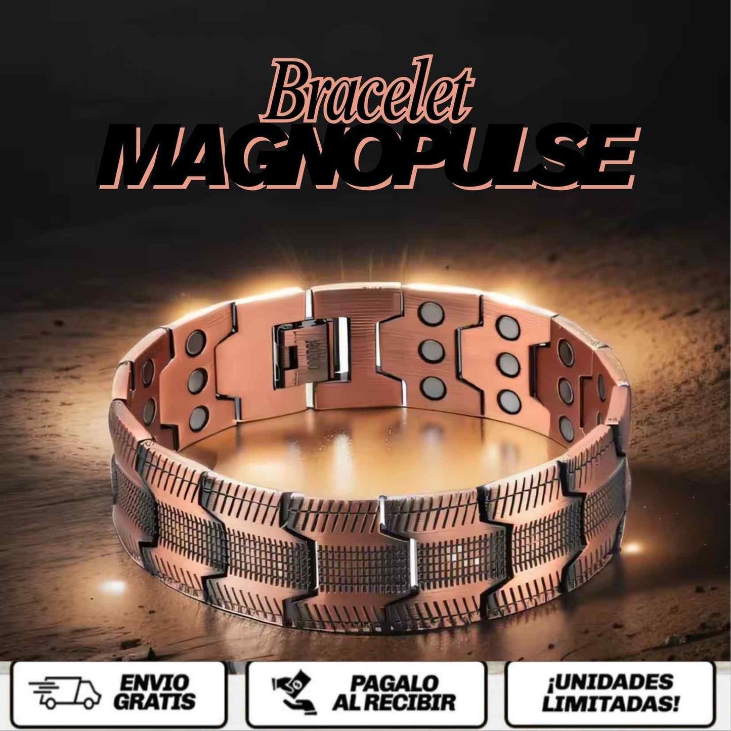 MagnoPulse™ Bracelet La pulsera que equilibra tu energía, mejora tu bienestar y transforma cómo te sientes cada día. (Sin Caja)