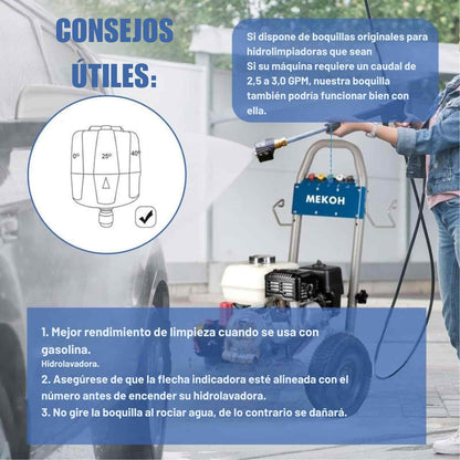 HydroJet Pro™ 7-in-1 Una sola boquilla. Siete potencias de limpieza. El control total del agua en tus manos. 💦🔧
