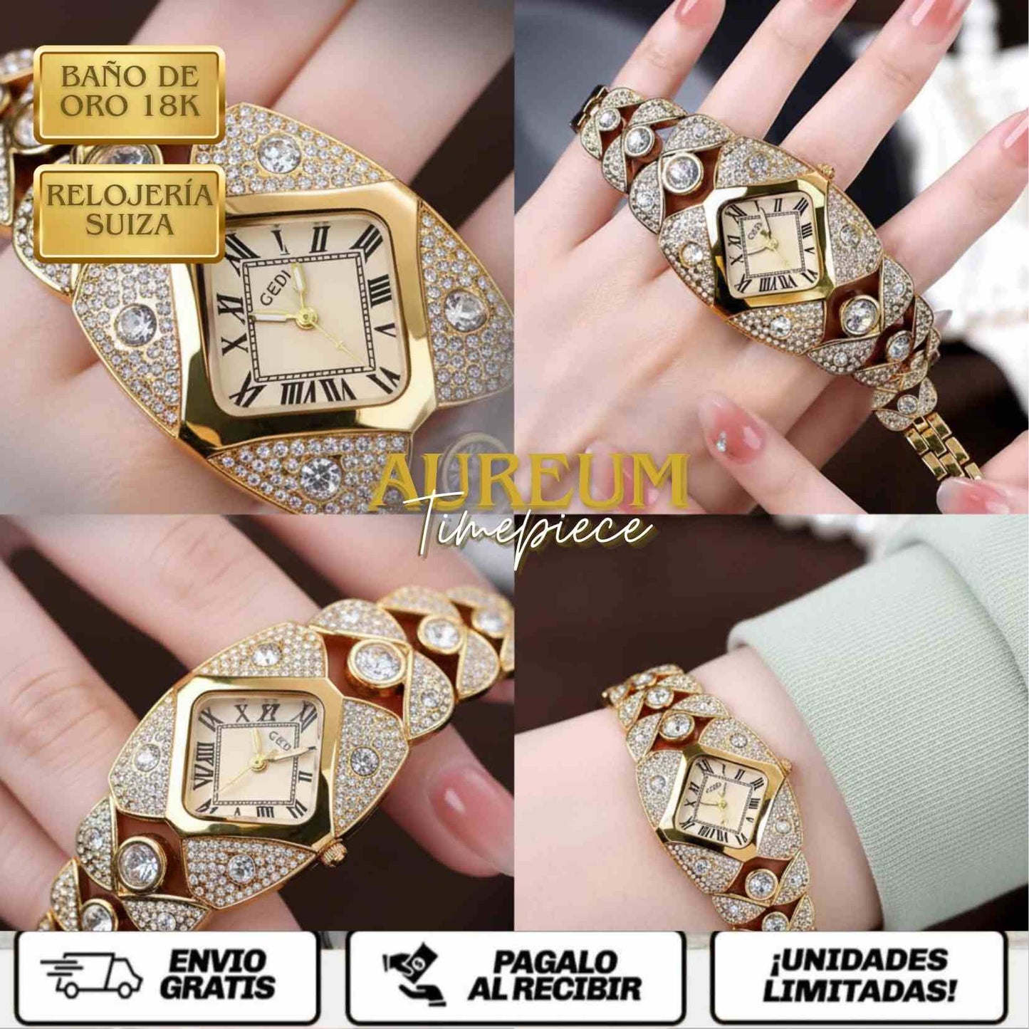 Aureum™ Timepiece El reloj dorado que no solo marca la hora… también presencia (Sin Caja)