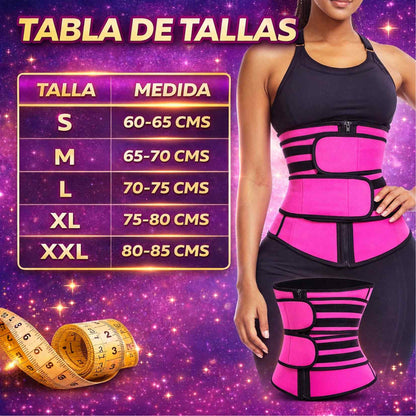 WaistSculpt Pro™ La cinturilla de compresión ajustable diseñada para definir tu cintura y acompañar tu entrenamiento.