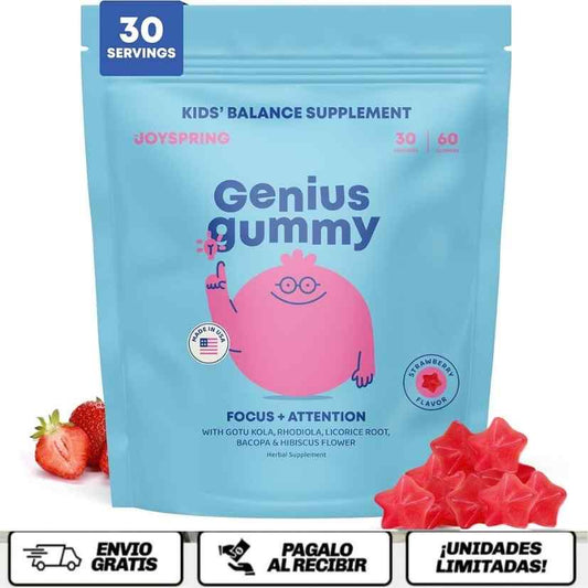 Genius Gummy™ Tus hijos más tranquilos con enfoque diario