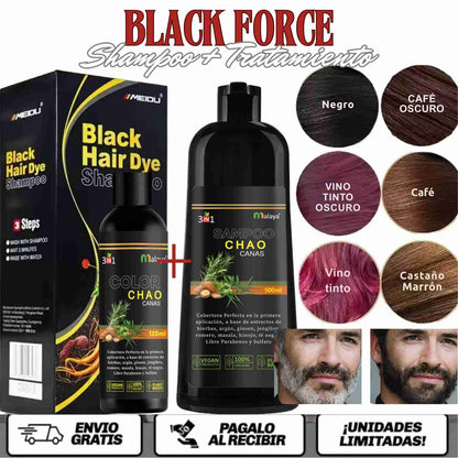 BlackForce™ 3-in-1 Color, cuidado y vitalidad en un solo paso + Regalo ESPECIAL - Un Tratamiento de Lujo