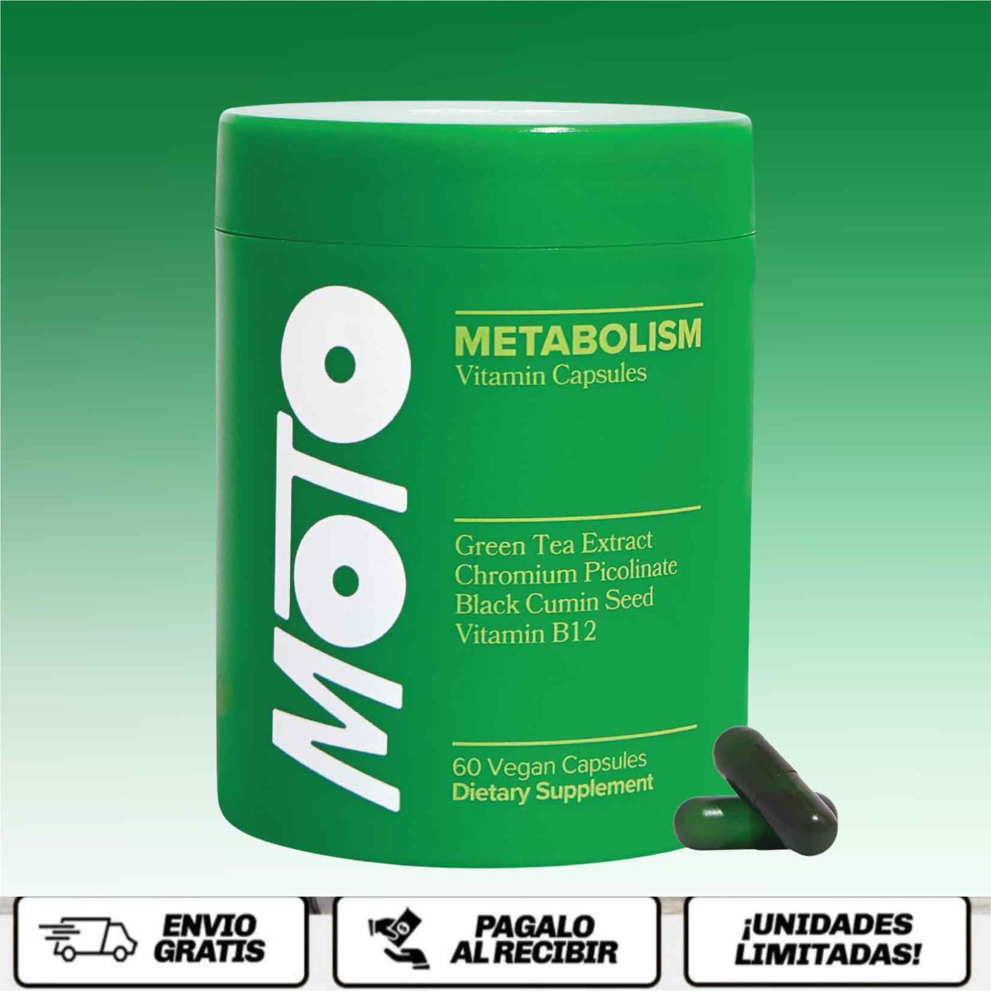 MOTO™ El apoyo metabólico diario que ayuda a tu cuerpo a quemar mejor la energía y controlar los antojos.