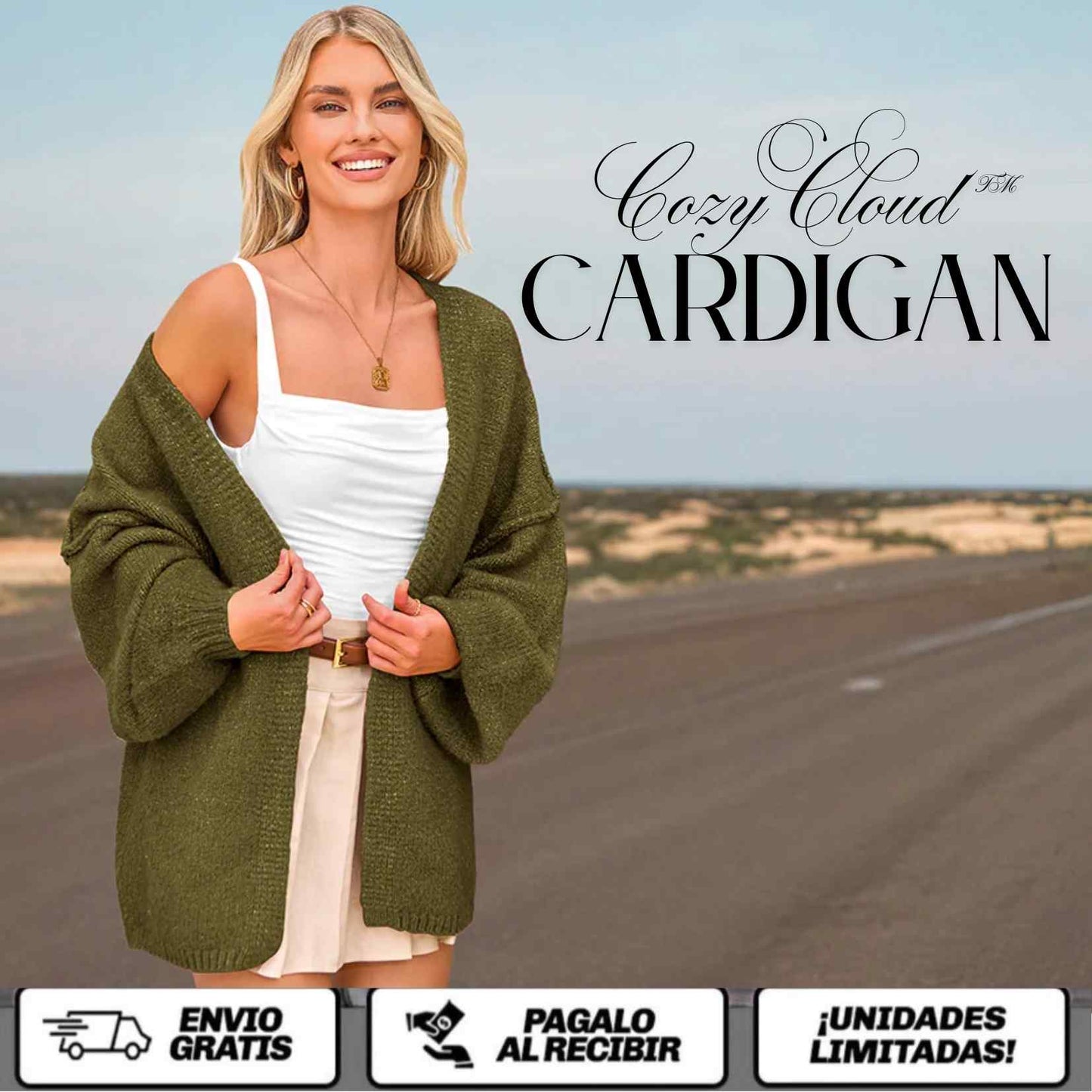 CozyCloud™ Cardigan - El cárdigan que convierte cualquier outfit en puro confort y estilo.