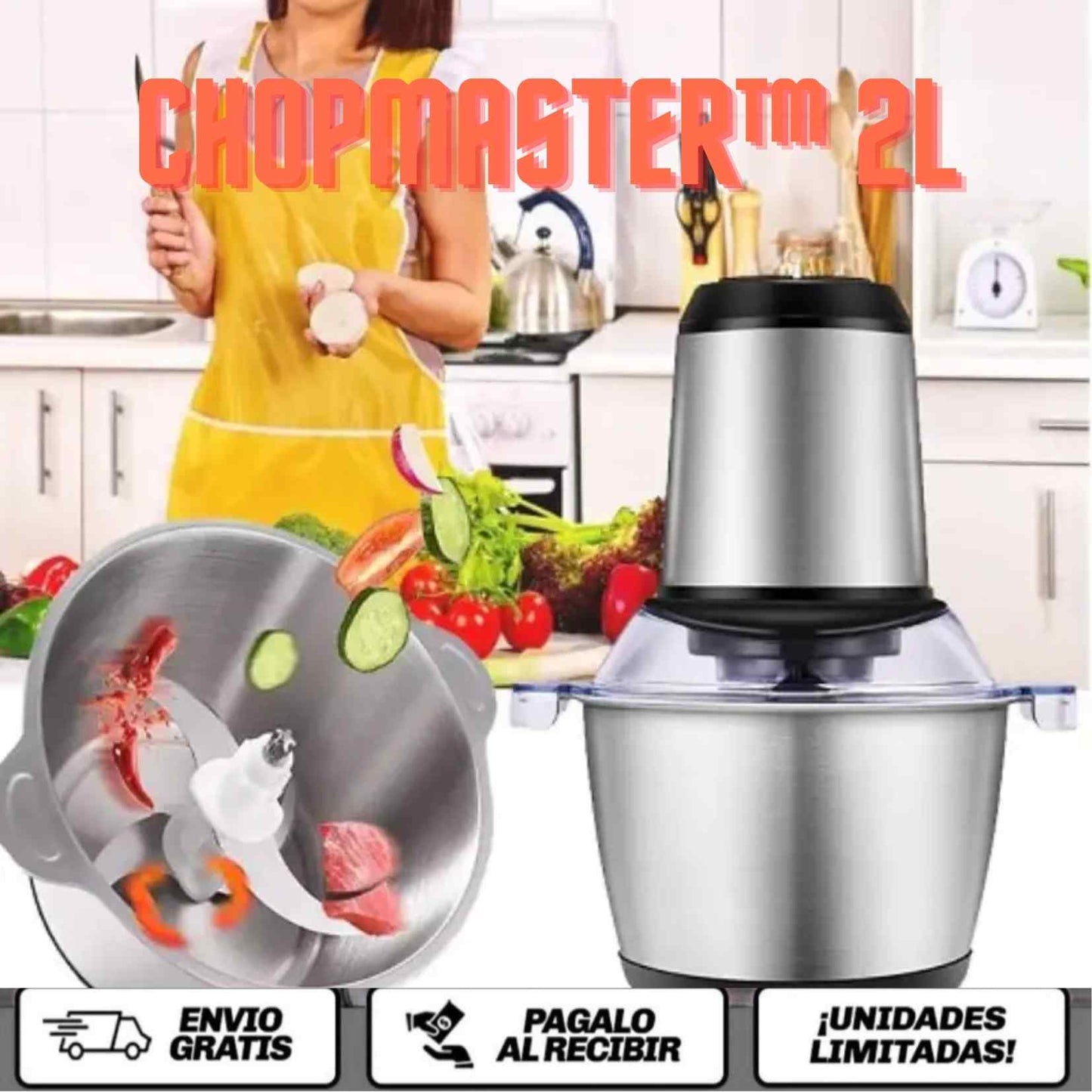 ChopMaster™ 2L El procesador de alimentos que convierte cualquier receta en algo fácil, rápido y perfecto.