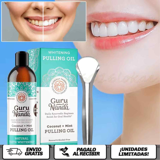 GuruNanda™ Oil Pulling - Blanquea, desintoxica y refresca tu sonrisa de manera 100% natural.
