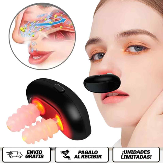 SinusTech™ Nox La primera terapia nasal inalámbrica con luz roja que alivia la congestión, mejora la respiración y cuida tu salud nasal desde la raíz.