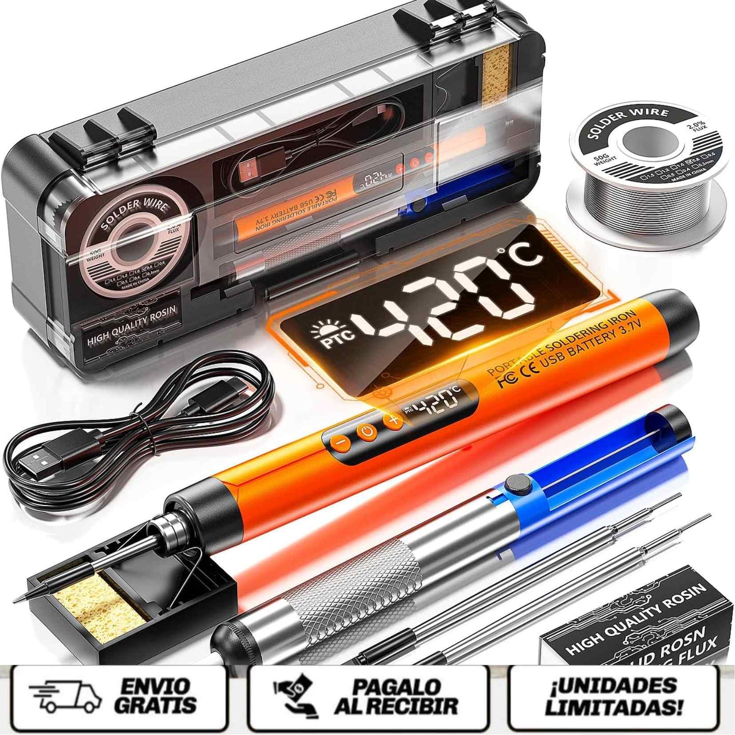 SolderX Go™ El cautín portátil que te da precisión profesional… sin cables.