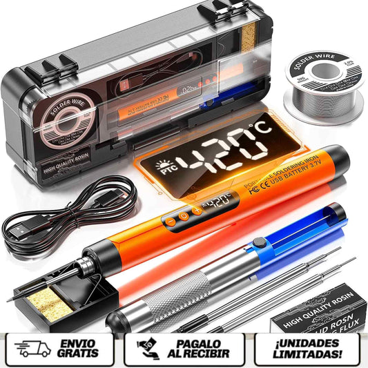 SolderX Go™ El cautín portátil que te da precisión profesional… sin cables.