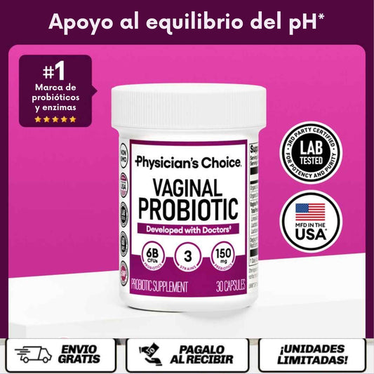 Vaginal Probiotic™ El probiótico íntimo que ayuda a equilibrar tu flora vaginal y recuperar tu confianza todos los días.