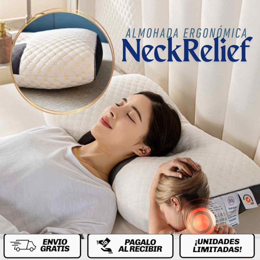 NeckRelief™ – Almohada Ergonómica de Soporte Cervical