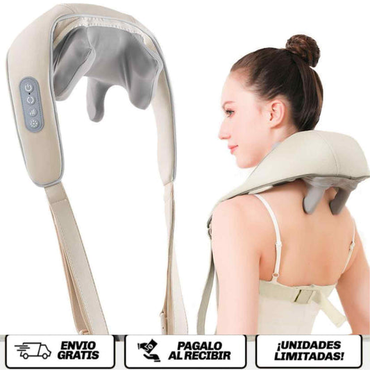 NeckRelief Pro™  El masaje profundo con calor que libera tu cuello y hombros en solo 10 minutos.