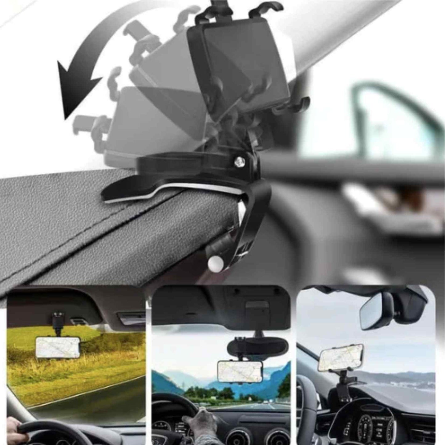 EyeLineGrip™ 360 - Tu teléfono a la altura de la ruta. Tu mirada siempre en el camino.