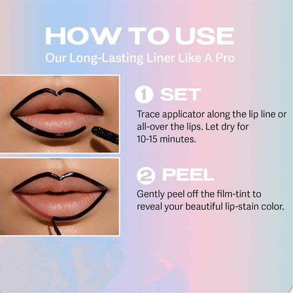 PeelGloss™ Bold Liner - El primer delineador líquido peel-off que redefine el arte de unos labios irresistibles.