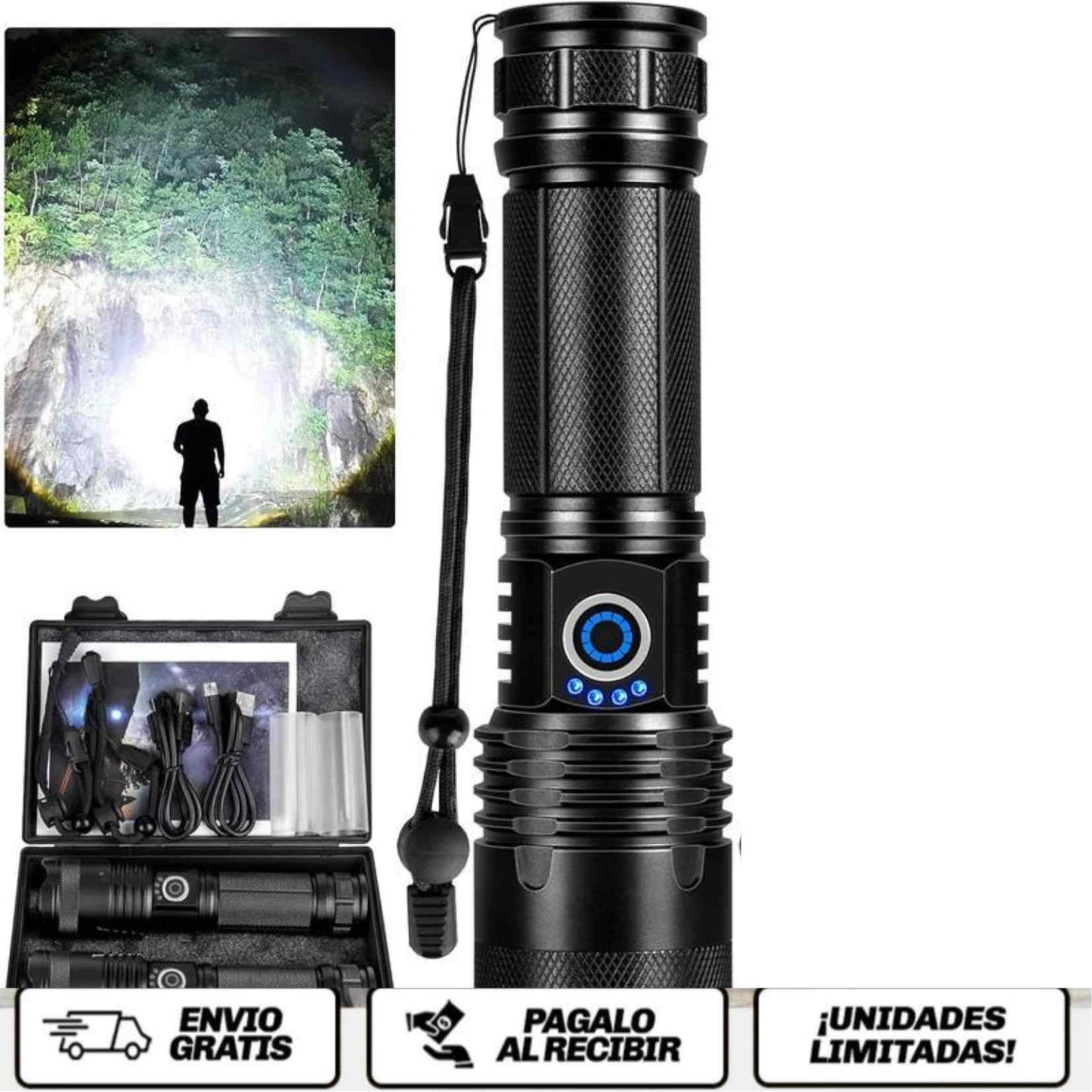 PowerBeam P50™ – La Linterna Táctica que Convierte la Noche en Día