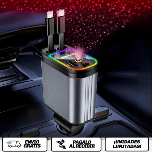 StarCharge™ 66W Car Pro Carga potente, luz de estrellas y conexión total — todo en tu carro.