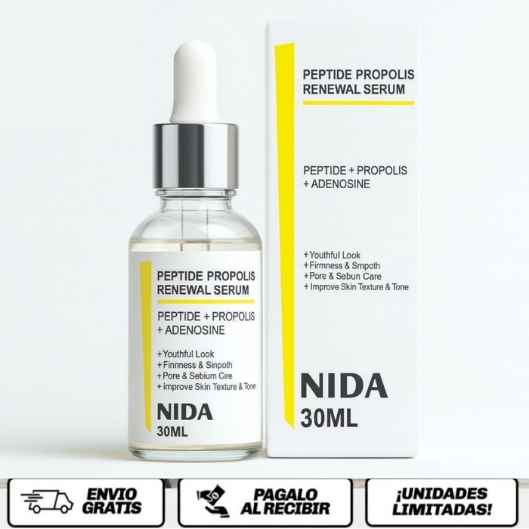 Nida Peptides™ El sérum que reafirma, repara y devuelve el glow natural a tu piel.