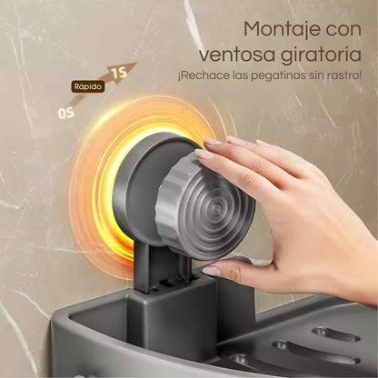 AquaTier™ Shelf - La estantería de ducha doble que convierte tu baño en un santuario organizado y elegante.