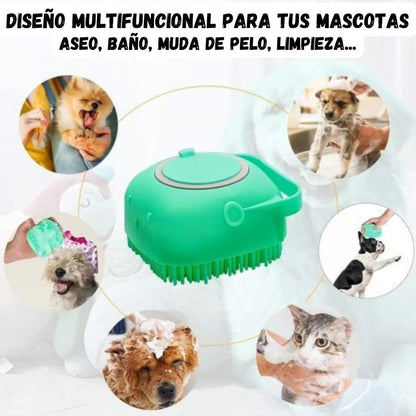 ¡2x1! Baño Mágico PataLimpia 🛁 – El cepillo que hace del baño una experiencia top para tu peludo.