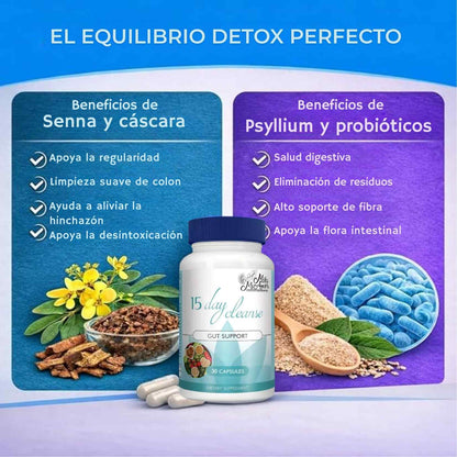 15 Day Cleanse™ El reset digestivo de 15 días que ayuda a tu cuerpo a sentirse más ligero, limpio y equilibrado.