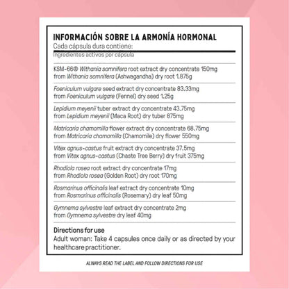 HarmoNIA™ Equilibrio hormonal, calma emocional y bienestar femenino en una sola cápsula. 🌷