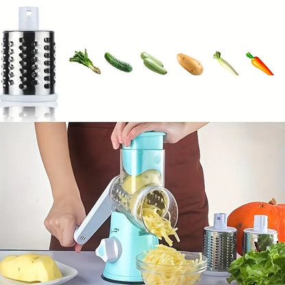 Rallador de Tambor Premium 3 en 1: ¡Magia para tu cocina!