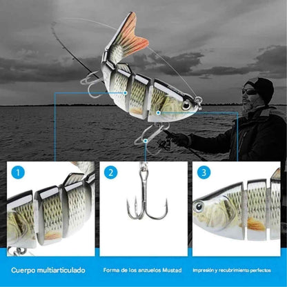PredaFlex™ X 3 UNDS – Señuelos Realistas de 6 Segmentos