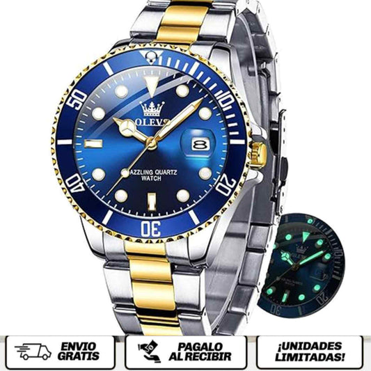 AquaChrono Steel™ El reloj que combina elegancia, resistencia y precisión para hombres que imponen presencia en cualquier momento.
