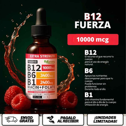 NeuroVital B12™ El multivitamínico líquido que apoya tus nervios, energía y claridad mental todos los días.