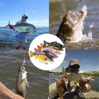 PredaFlex™ X 3 UNDS – Señuelos Realistas de 6 Segmentos