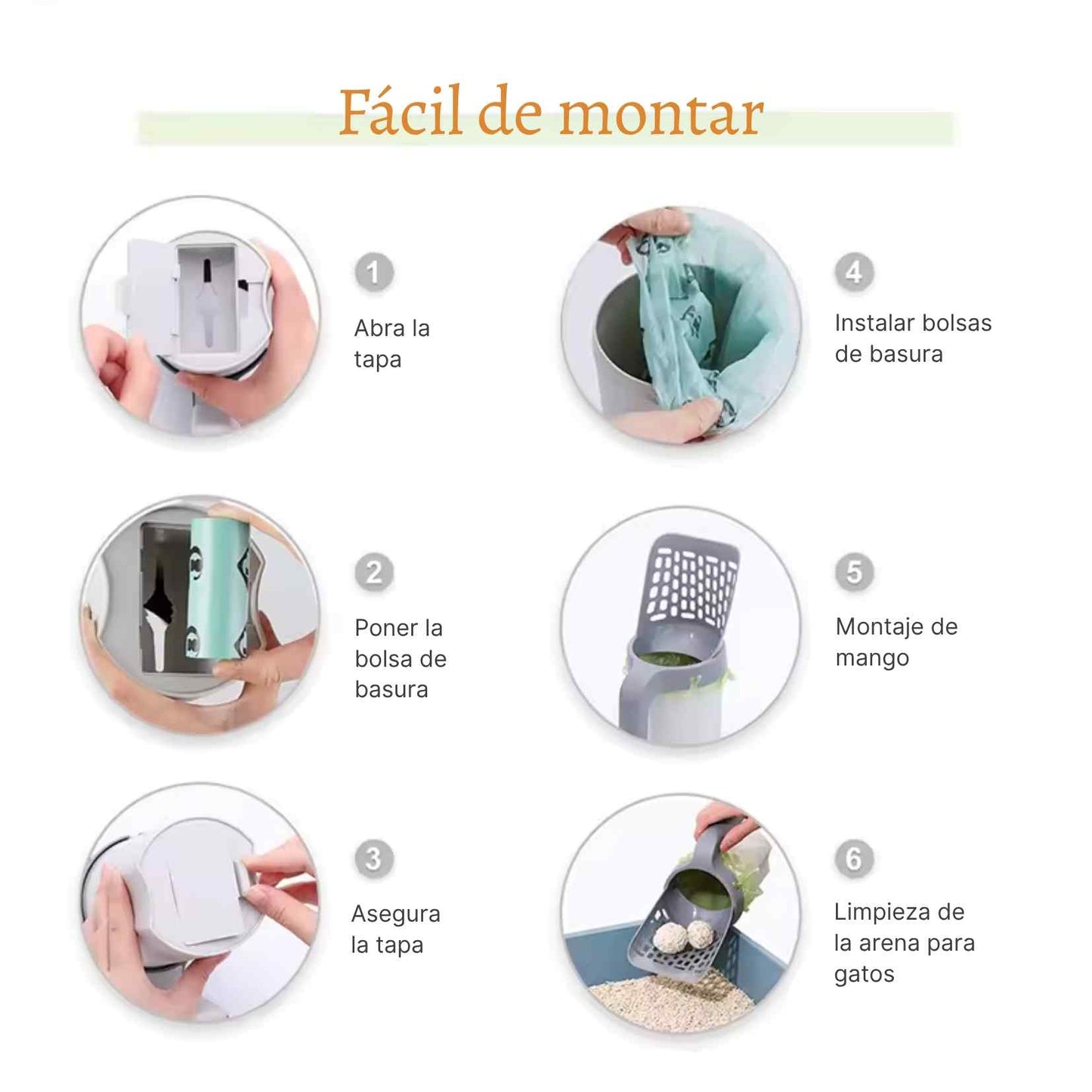 CleanPaw™ 2en1 + 6 Bolsas + Curso Especializado sobre Cuidado Felino - La forma más rápida de mantener el arenero de tu gato impecable