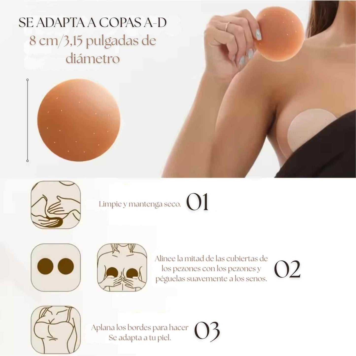 LiftBunny™ – Cubrepezones con Lifting Invisible 2x1 - La forma más cómoda y libre de usar tus prendas favoritas.