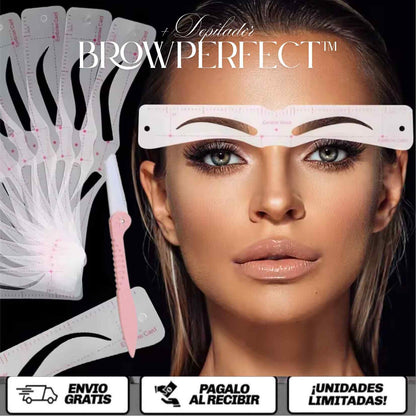 BrowPerfect™ + Depilador - La forma más precisa y profesional de lograr cejas simétricas y perfectas