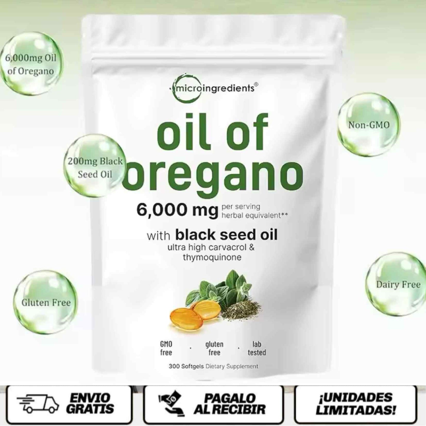 OrégaPlus™ - El poder natural del orégano y la semilla negra para fortalecer tus defensas, tu digestión y tu bienestar diario.