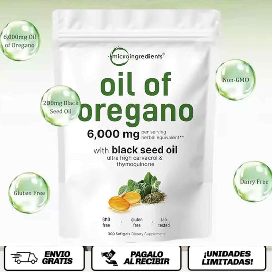 OrégaPlus™ - El poder natural del orégano y la semilla negra para fortalecer tus defensas, tu digestión y tu bienestar diario.