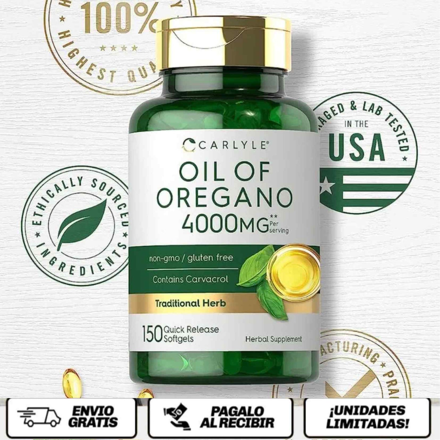 OIL OF OREGANO X4000™ La gota más poderosa de la naturaleza para blindar tu cuerpo desde adentro.