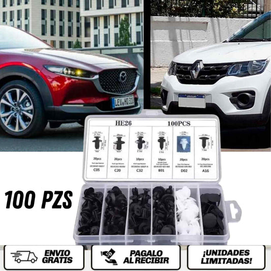 FixGrip AutoClips™ Sujeción firme, cero vibraciones y máxima durabilidad para tu carro.
